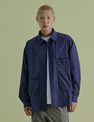 LUGGAGE OVERSIZED SHIRTS NAVY