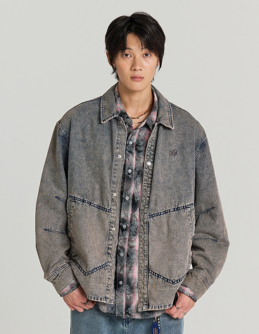 VTG POLYGON DENIM SHIRTS