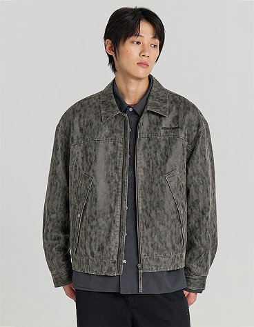 SYNTHETIC LEATHER SECTOR JACKET