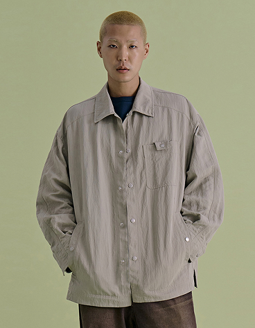 NYLON TRUCKER JACKET BEIGE