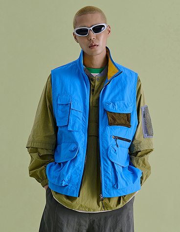 FISHING MESH VEST BLUE
