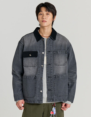 WASHED DENIM WORK JACKET