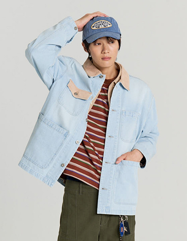 WASHED DENIM WORK JACKET