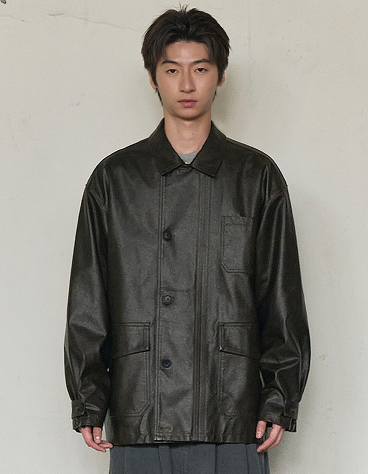 LEATHER WORK CAR COAT