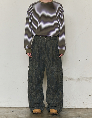 MULTI POCKET CAMO CARGO PANTS