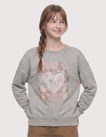 원포인트 오버핏 스웻셔츠