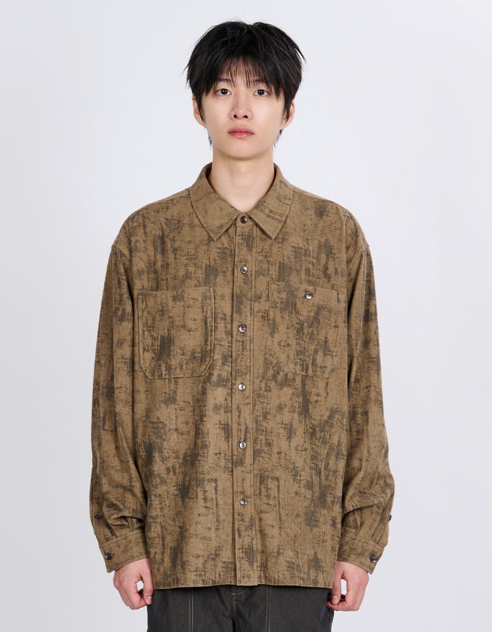 SHADOW PRINTED CORDUROY SHIRT