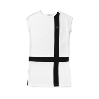 [타이니코튼] 베이비 컬러 블록 원피스 브라운 AW24-168-P43 [OL] main image 1