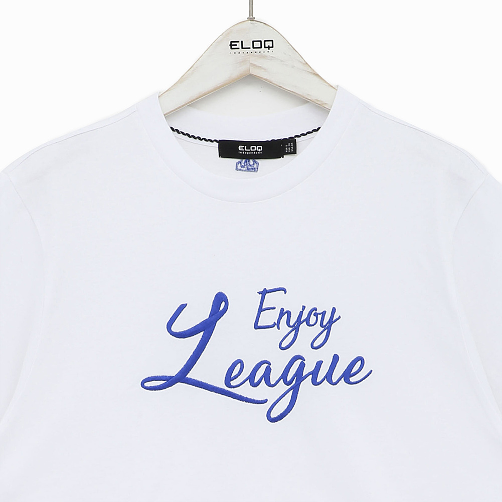 (여)ENJOY LEAGUE 자수 루즈핏 반팔 티셔츠