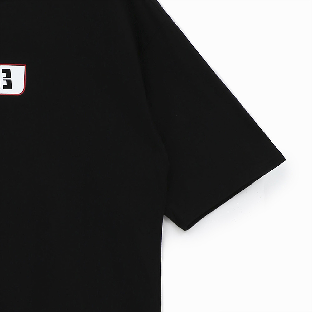 (유니) 사각 로고 박스핏 반팔 티셔츠