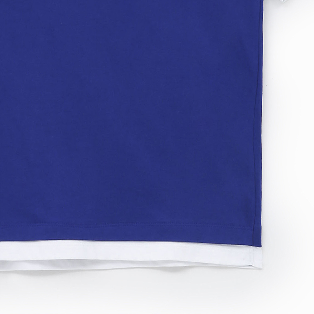 (남)소매 밑단 배색 박스핏 7부 티셔츠