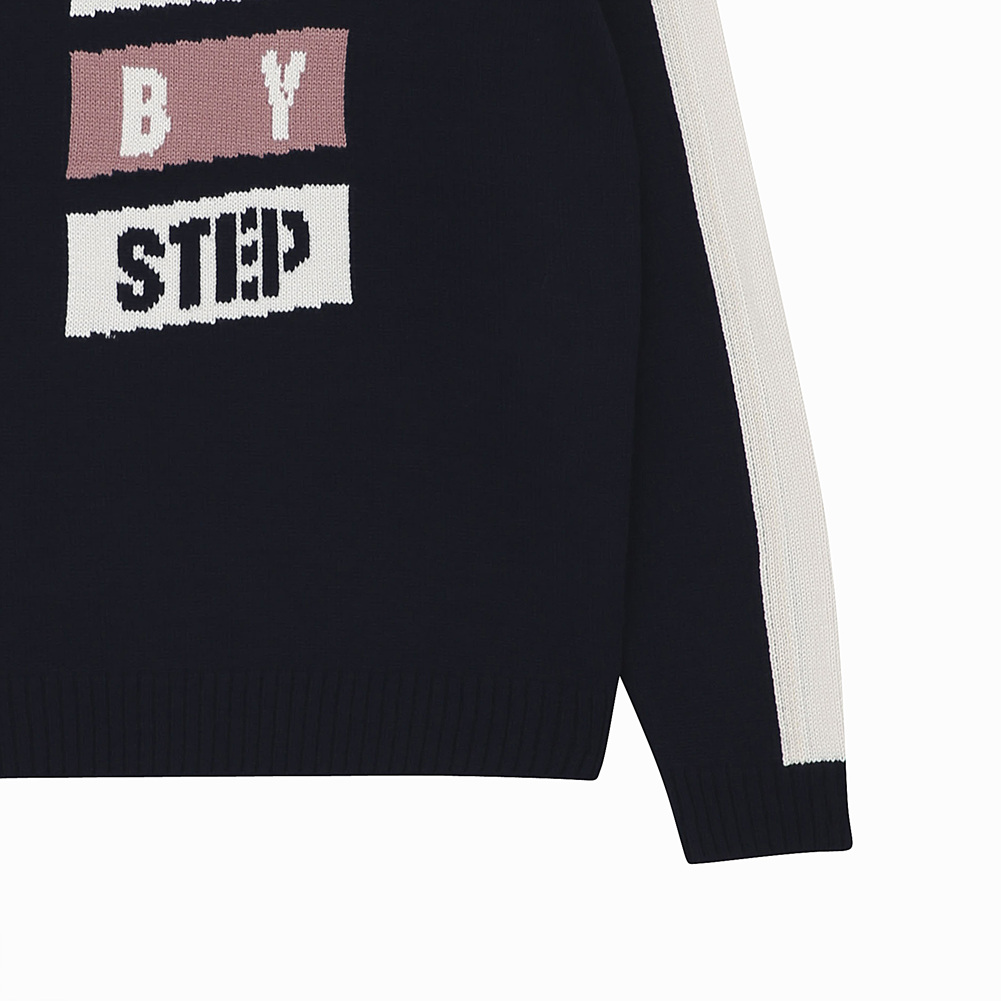 (유니) STEP BY STEP 픽셀 라인 스웨터
