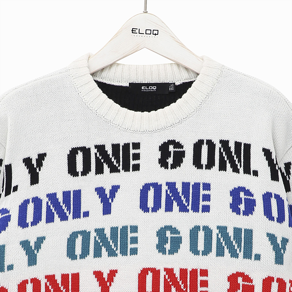 (유니) 루즈핏 ONE & ONLY 픽셀 스웨터