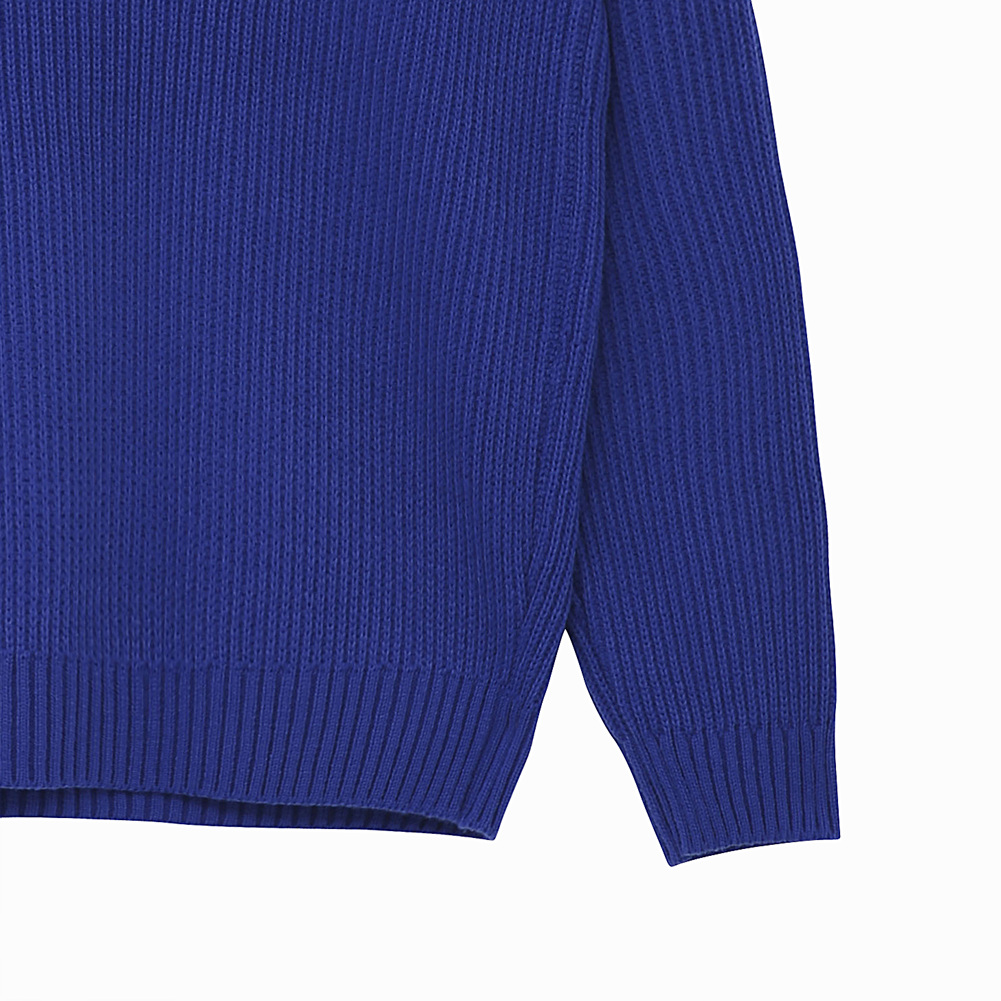 (유니) 루즈핏 소매 비대칭 라인 터틀넥 스웨터