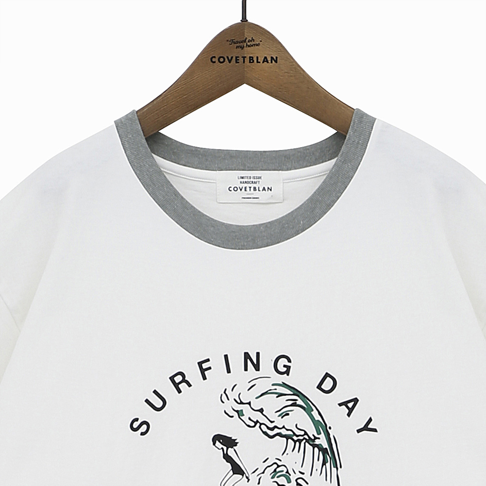 서핑데이 프린트 티셔츠