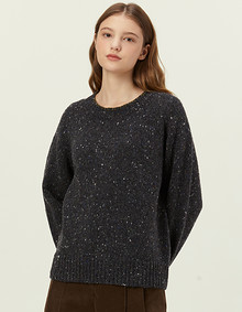 스티치 자수 니트풀오버