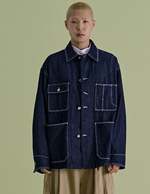 UTIL MIXED DENIM JACKET INDIGO