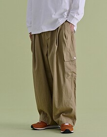 BIG POT WIDE PANTS BEIGE