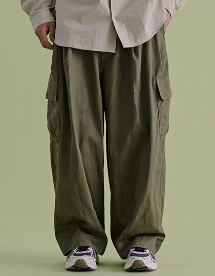 BIG POT WIDE PANTS KHAKI