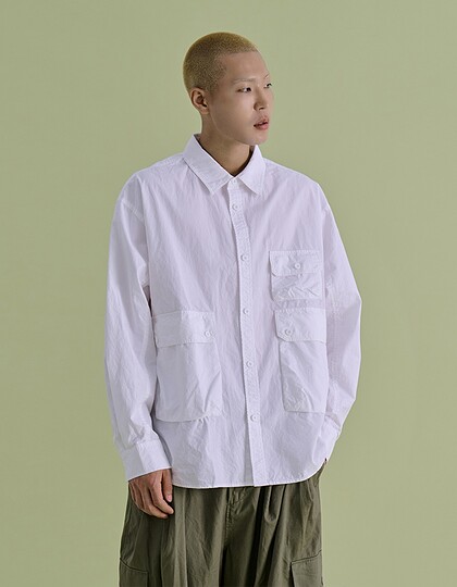 LUGGAGE OVERSIZED SHIRTS WHITE