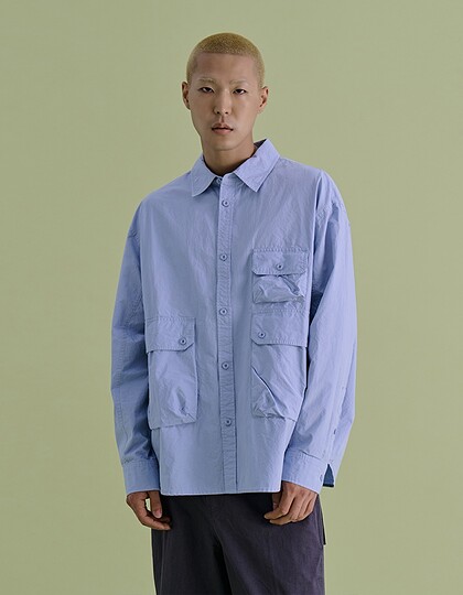 LUGGAGE OVERSIZED SHIRTS SKY