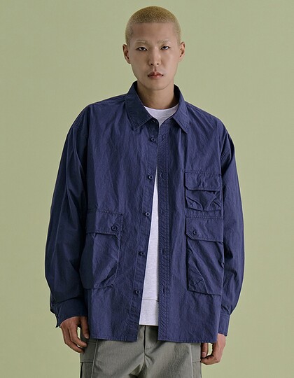 LUGGAGE OVERSIZED SHIRTS NAVY