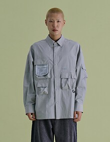 MESH CARGO SHIRTS GREY