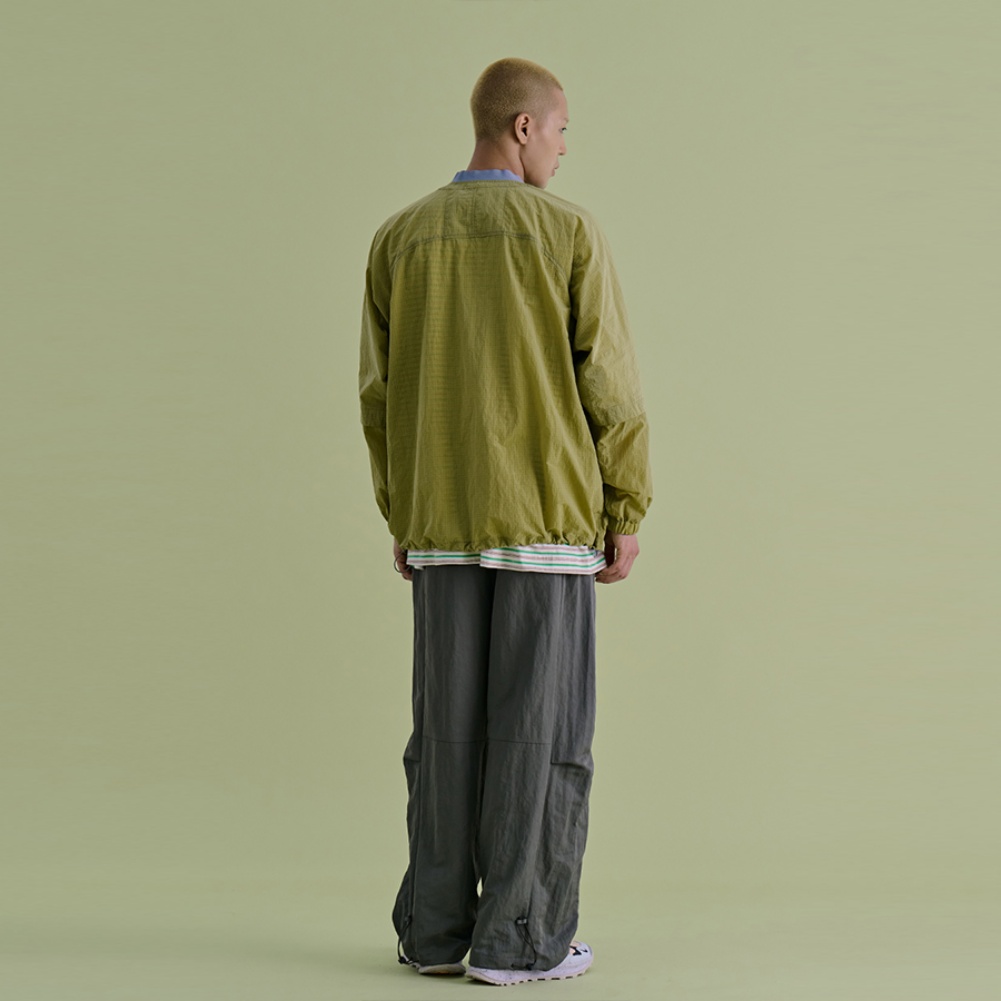 MESH PANELED ANORAK GREEN