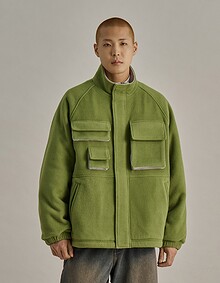 FLEECE MULTI-POCKET JUMPER GREEN