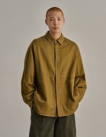 ROUNDED POCKET STITCH SHIRTS OLIVE