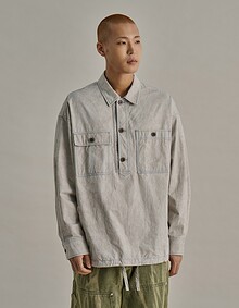 GARMENT SHIRTS ANORAK GREY