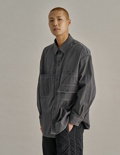 MUITI-TYPE POCKET SHIRTS CHARCOAL