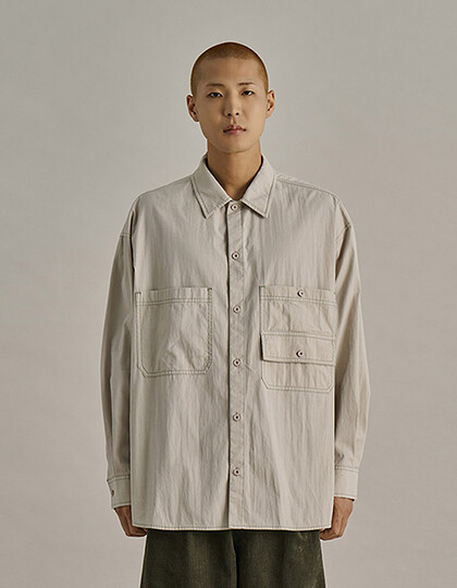 MUITI-TYPE POCKET SHIRTS BEIGE