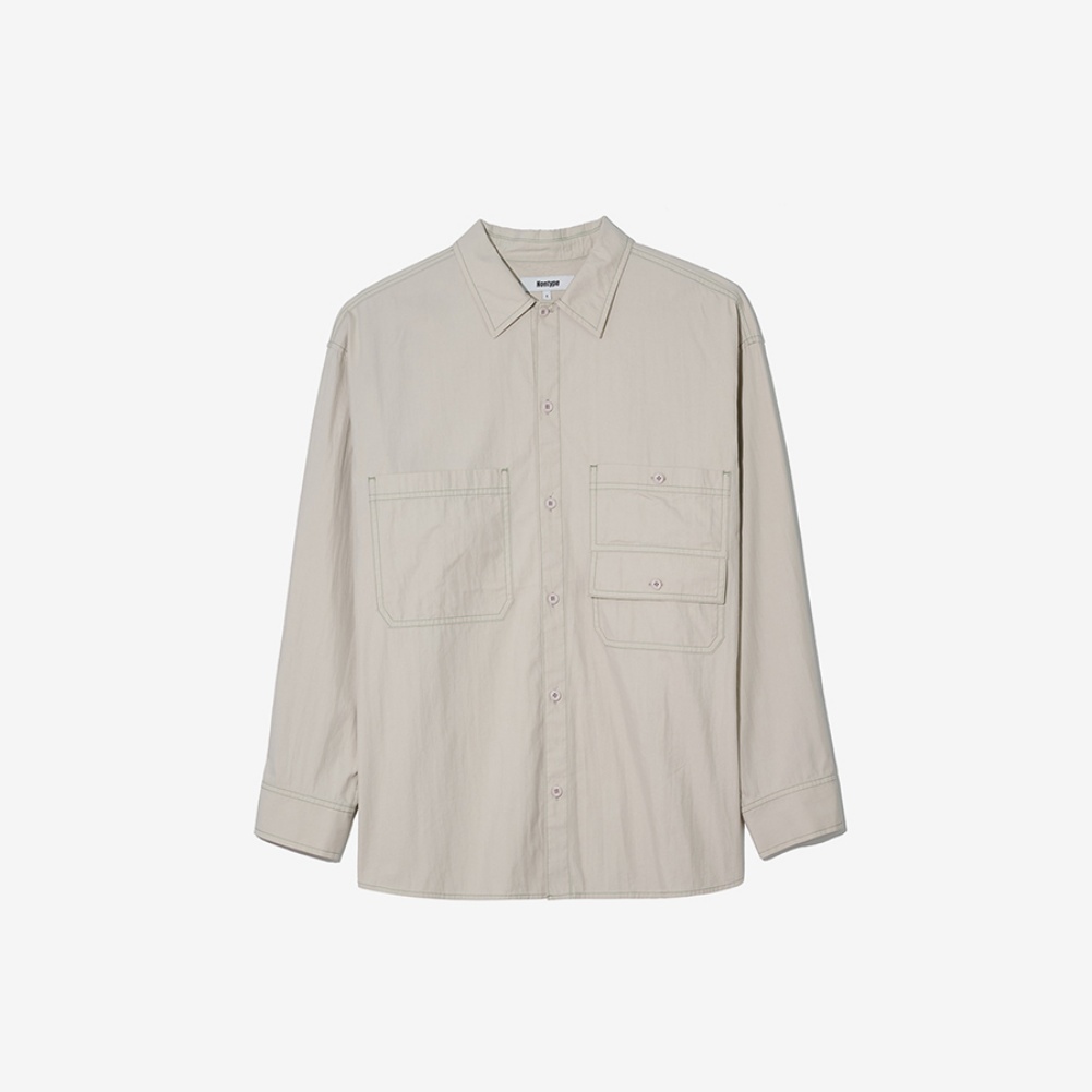 MUITI-TYPE POCKET SHIRTS BEIGE