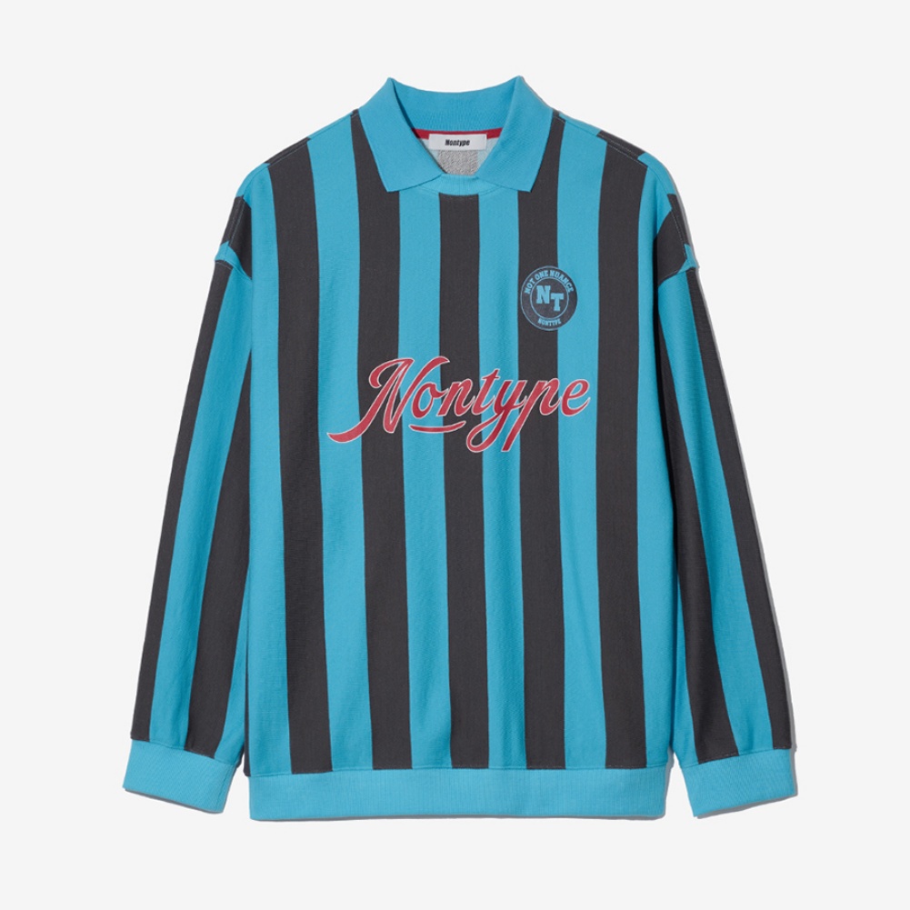 STRIPE FOOTBALL SWEATSHIRTS BLUE