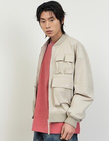 MULTI POCKET MA-1 JUMPER (BEIGE)