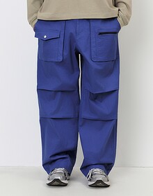 POCKET LAYERED PARACHUTE PANTS (BLUE)