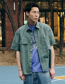 60’s 2PK S/S COMFY SHIRTS (TEAL GREEN)