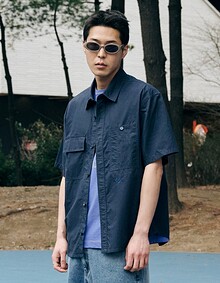 60’s 2PK S/S COMFY SHIRTS (NAVY)