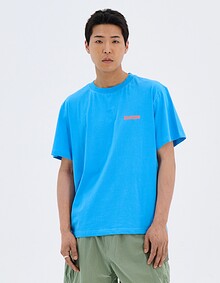 BACK BALLOON RELAXED SOFT T-SHIRTS (BLUE)