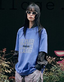 NEON SIGN EFFECT T-SHIRTS (PURPLE)