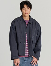 CURVED INCISION JUMPER (DARK NAVY)