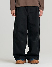 STITCH BLOCK DART PANTS (BLACK)