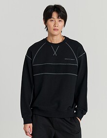 REVERSE PANELED SWEATSHIRTS (BLACK)
