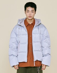 CONTRAST COMFY DOWN PARKA (GREY)