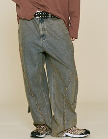 LOW FLAP CUT-OFF DENIM (VINTAGE BLUE)