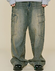 POLYGON CARGO DENIM (VINTAGE BLUE)