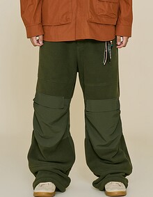 FLEECE PANELED FIREMAN PANTS (KHAKI)