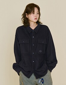 FLEECE WORK SHIRTS (DEEP PURPLE)