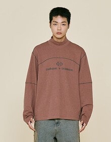 TURTLE STITCH LONG T-SHIRTS (BROWN)